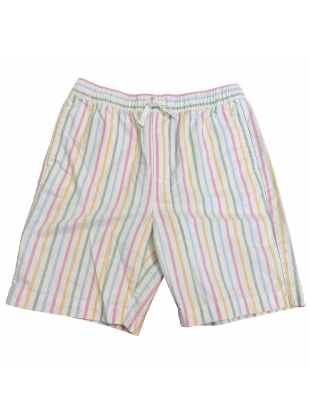 Janie and Jack Boys Multicolor Pastel Striped Oxford‎ Shorts | Size 14